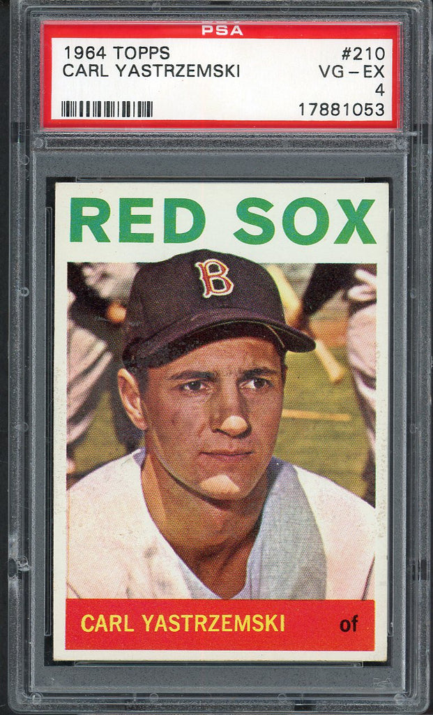 1964 Topps Baseball #210 Carl Yastrzemski Red Sox PSA 4 VG-EX 555025