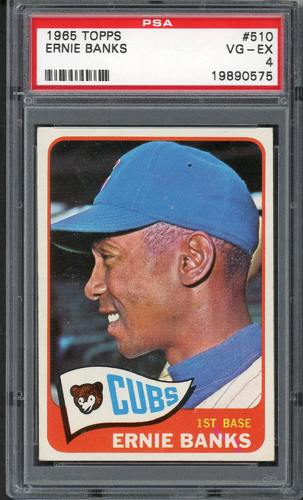 1965 Topps Baseball #510 Ernie Banks Cubs PSA 4 VG-EX 555032