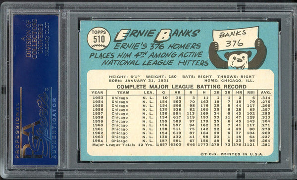 1965 Topps Baseball #510 Ernie Banks Cubs PSA 4 VG-EX 555032