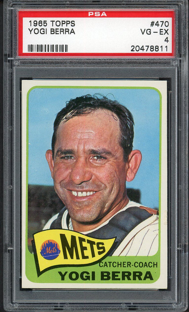 1965 Topps Baseball #470 Yogi Berra Mets PSA 4 VG-EX 555033