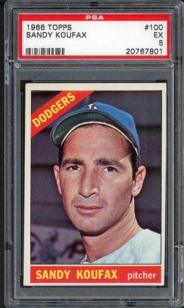 1966 Topps Baseball #100 Sandy Koufax Dodgers PSA 5 EX 555035