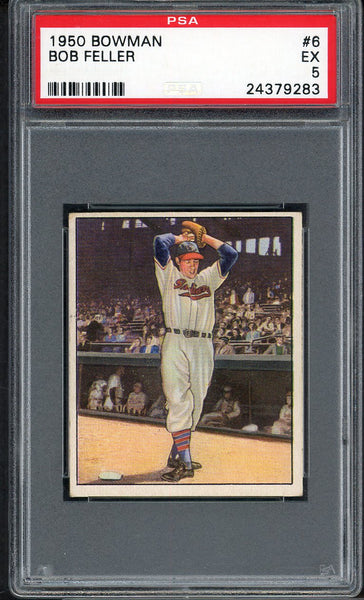 1950 Bowman Baseball #006 Bob Feller Indians PSA 5 EX 555037