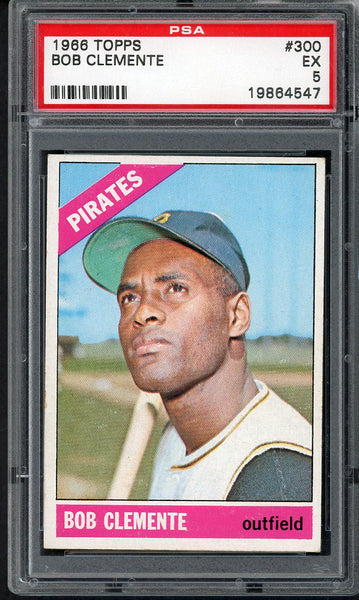1966 Topps Baseball #300 Roberto Clemente Pirates PSA 5 EX 555038