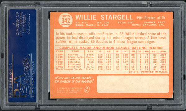 1964 Topps Baseball #342 Willie Stargell Pirates PSA 5 EX 555042