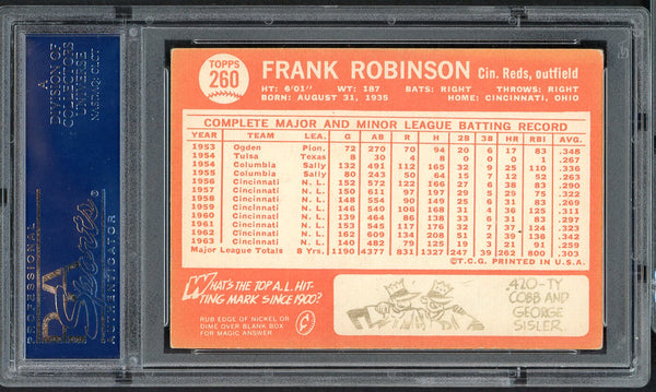 1964 Topps Baseball #260 Frank Robinson Reds PSA 5 EX 555047