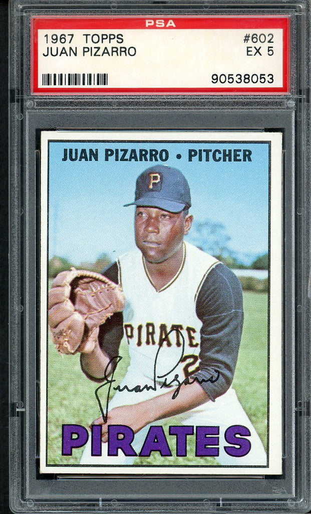 1967 Topps Baseball #602 Juan Pizarro Pirates PSA 5 EX 555053