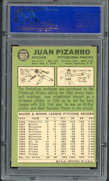 1967 Topps Baseball #602 Juan Pizarro Pirates PSA 5 EX 555053