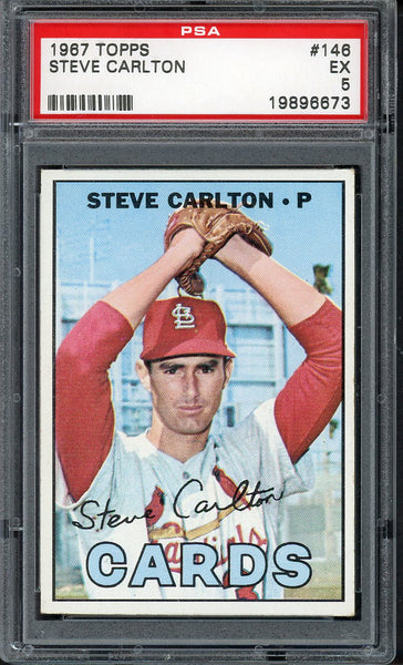 1967 Topps Baseball #146 Steve Carlton Cardinals PSA 5 EX 555056