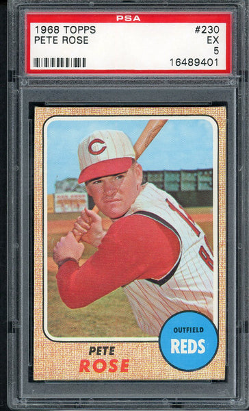 1968 Topps Baseball #230 Pete Rose Reds PSA 5 EX 555057