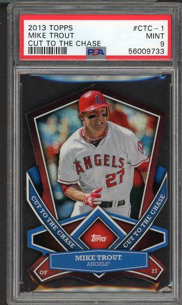 2013 Topps Cut To The Chase #CTC1 Mike Trout Angels PSA 9 MINT 555059