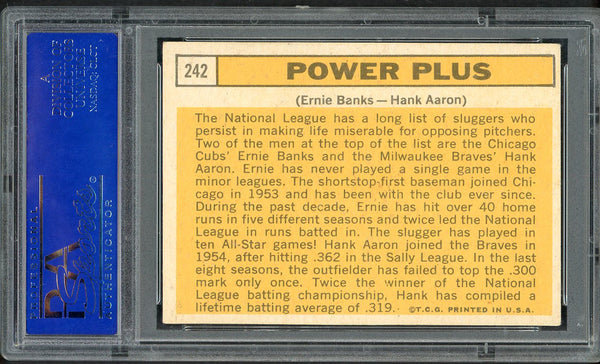 1963 Topps Baseball #242 Hank Aaron Ernie Banks PSA 4 VG-EX 555065