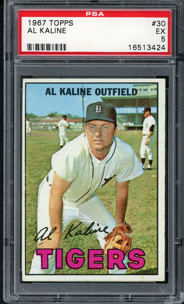 1967 Topps Baseball #030 Al Kaline Tigers PSA 5 EX 555068