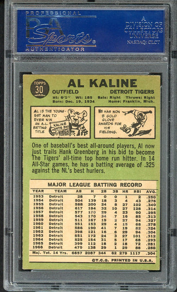 1967 Topps Baseball #030 Al Kaline Tigers PSA 5 EX 555068