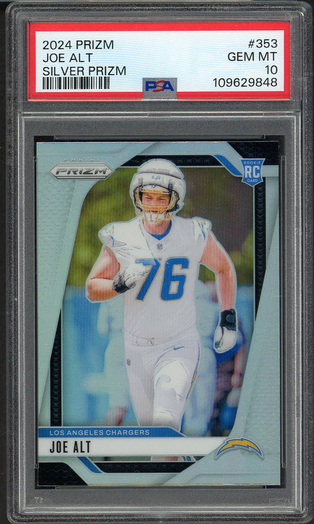 2024 Panini Prizm #353 Joe Alt Chargers PSA 10 GEM MINT Silver 555095