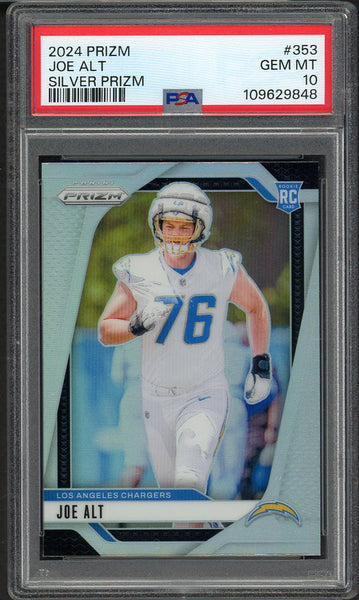 2024 Panini Prizm #353 Joe Alt Chargers PSA 10 GEM MINT Silver 555095