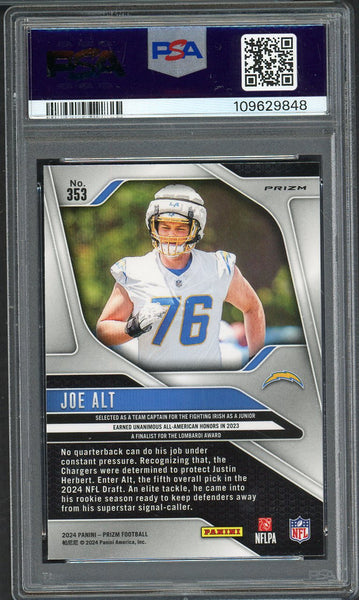 2024 Panini Prizm #353 Joe Alt Chargers PSA 10 GEM MINT Silver 555095