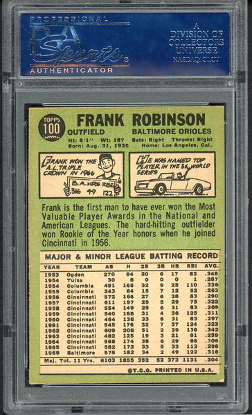 1967 Topps Baseball #100 Frank Robinson Orioles PSA 5 EX 555097