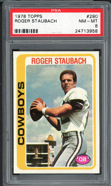 1978 Topps Football #290 Roger Staubach Cowboys PSA 8 NM/MT 555107