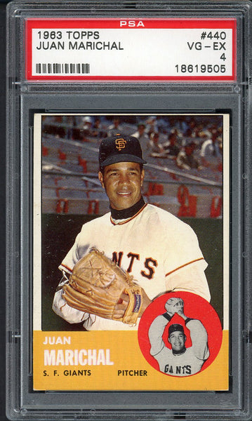 1963 Topps Baseball #440 Juan Marichal Giants PSA 4 VG-EX 555110