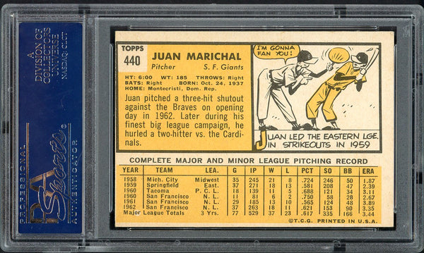 1963 Topps Baseball #440 Juan Marichal Giants PSA 4 VG-EX 555110