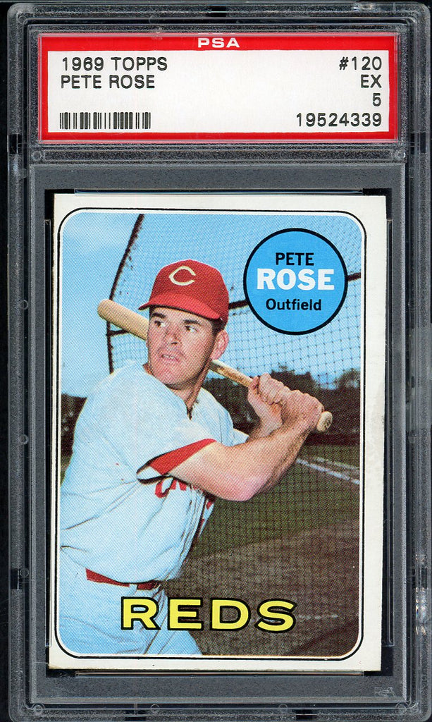 1969 Topps Baseball #120 Pete Rose Reds PSA 5 EX 555119