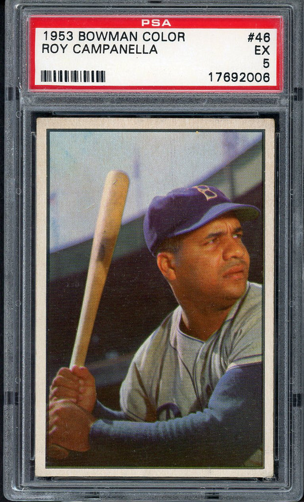 1953 Bowman Color Baseball #046 Roy Campanella Dodgers PSA 5 EX 555120