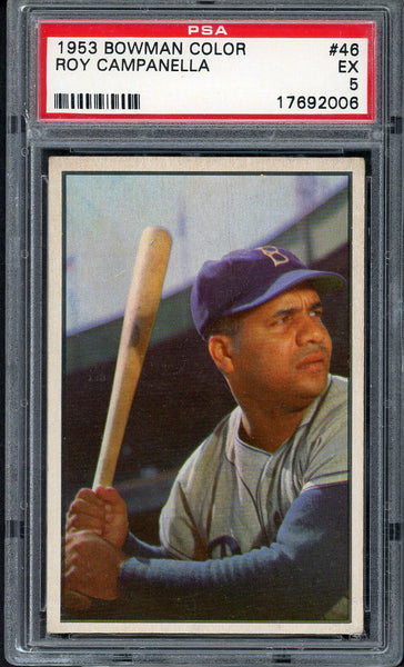 1953 Bowman Color Baseball #046 Roy Campanella Dodgers PSA 5 EX 555120