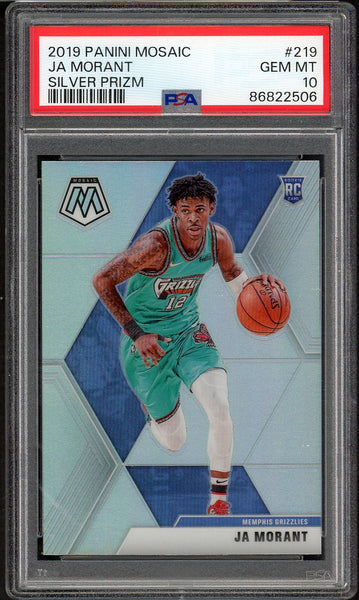 2019 Panini Mosaic Prizm #219 Ja Morant Grizzlies PSA 10 GEM MINT Silver 555131