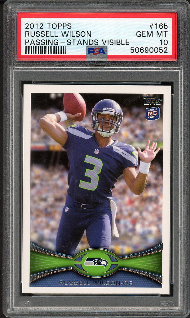 2012 Topps #165 Russell Wilson Seahawks PSA 10 GEM MINT Passing 555134