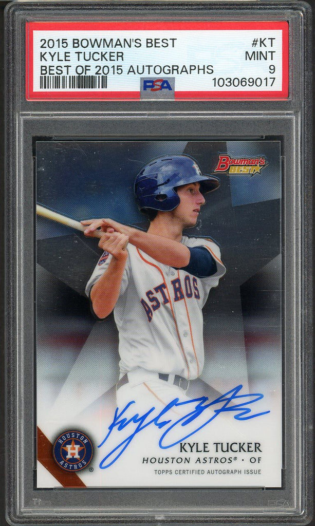 2015 Bowmans Best #KT Kyle Tucker Astros PSA 9 MINT Autograph 555139