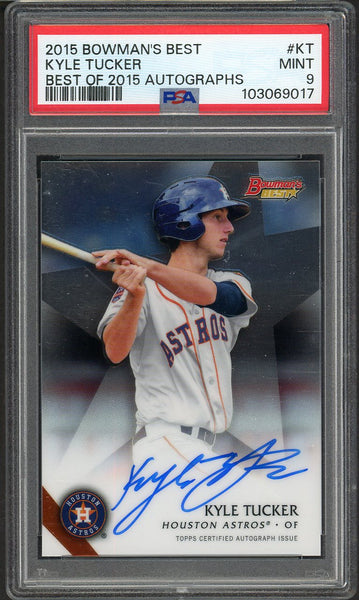 2015 Bowmans Best #KT Kyle Tucker Astros PSA 9 MINT Autograph 555139