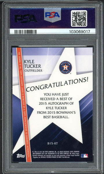 2015 Bowmans Best #KT Kyle Tucker Astros PSA 9 MINT Autograph 555139