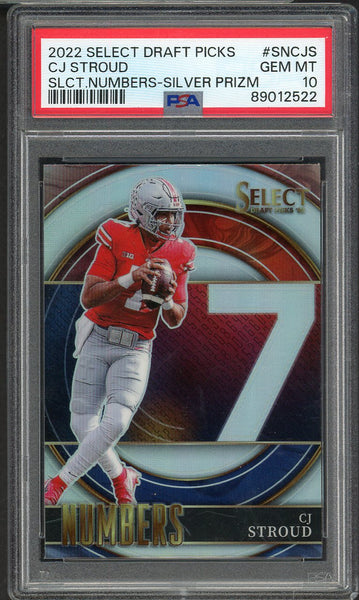 2022 Select Draft Picks Prizm #SNCJS C.J. Stroud Texans PSA 10 GEM MINT Silver 555147