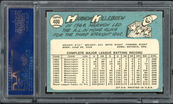 1965 Topps Baseball #400 Harmon Killebrew Twins PSA 5.5 EX+ 555148
