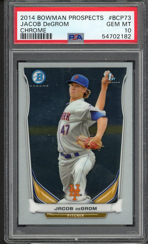 2014 Bowman Chrome Prospects #BCP73 Jacob DeGrom Mets PSA 10 GEM MINT 555165