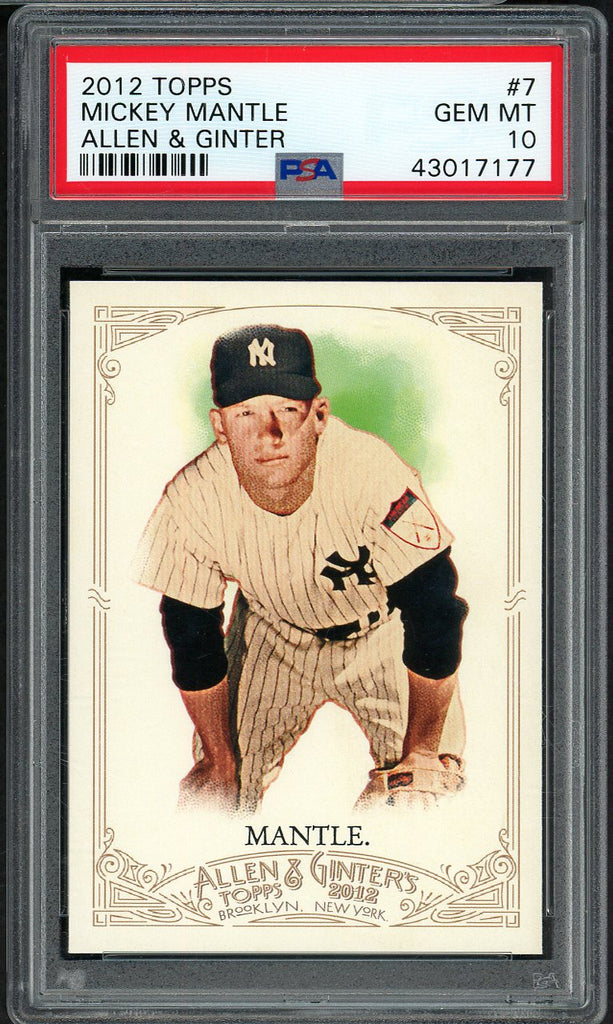2012 Topps Allen & Ginter #007 Mickey Mantle Yankees PSA 10 GEM MINT 555183