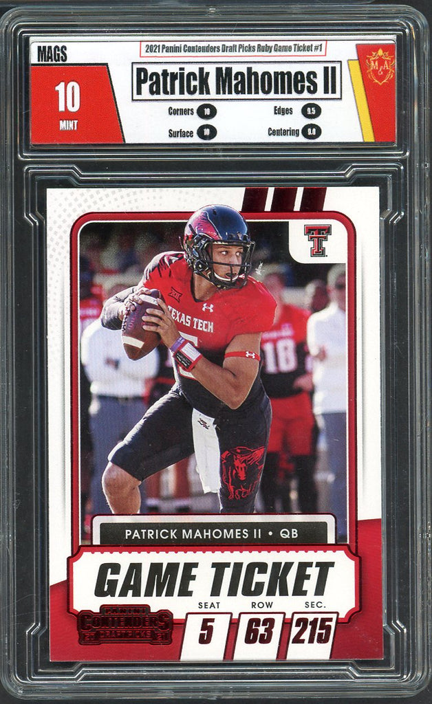 2021 Panini Contenders Draft Picks #001 Patrick Mahomes Chiefs MAGS 10 MINT Ruby 555187