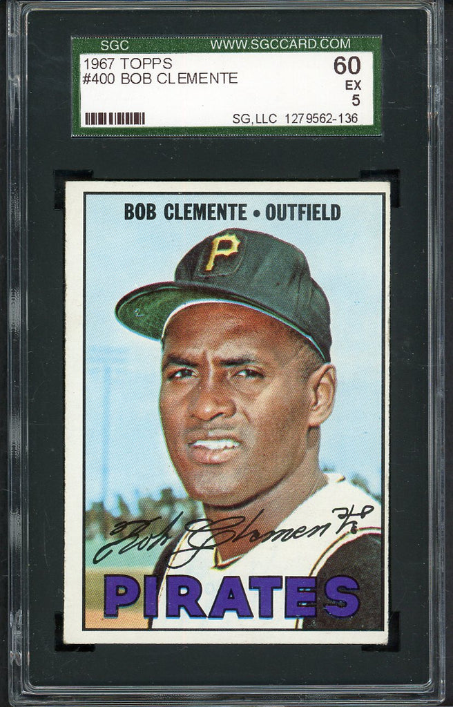 1967 Topps Baseball #400 Roberto Clemente Pirates SGC 5 EX 555201