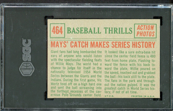 1959 Topps Baseball #464 Willie Mays IA Giants SGC 6.5 EX-MT+ 555208