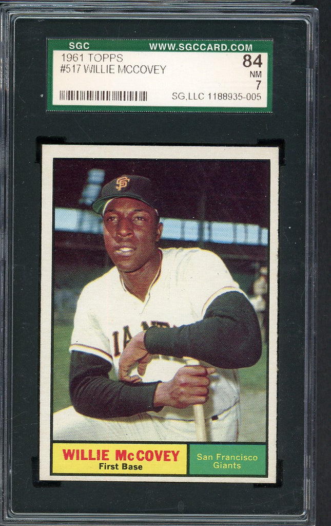 1961 Topps Baseball #517 Willie McCovey Giants SGC 7 NM 555219