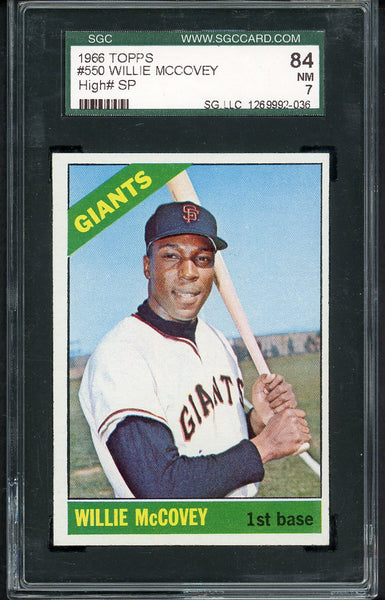 1966 Topps Baseball #550 Willie McCovey Giants SGC 7 NM 555221