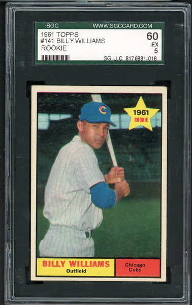 1961 Topps Baseball #141 Billy Williams Cubs SGC 5 EX 555223