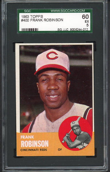 1963 Topps Baseball #400 Frank Robinson Reds SGC 5 EX 555229