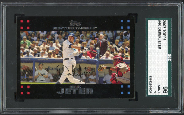 2007 Topps #040 Derek Jeter Yankees SGC 9 MINT 555234