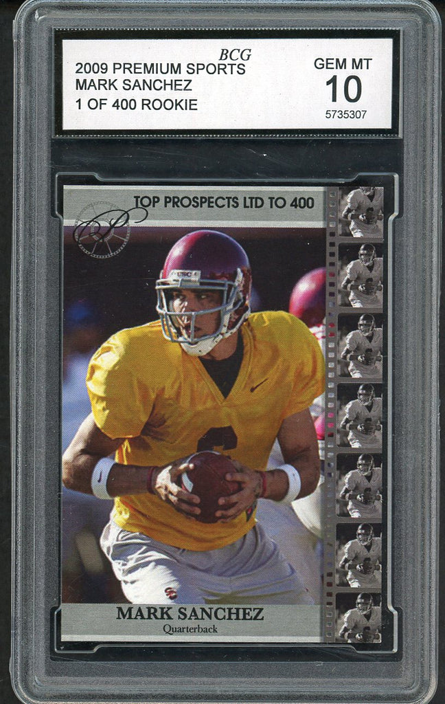 2009 Premium Sports Mark Sanchez USC BCG 10 GEM MINT 555237