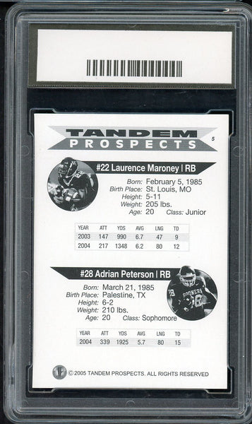 2005 Tandem Prospects #005 Adrian Peterson Oklahoma BCG 10 GEM MINT 555238