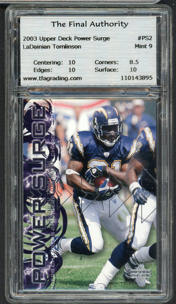 2003 Upper Deck Power Surge #PS2 LaDainian Tomlinson Chargers TFA 9 MINT 555239