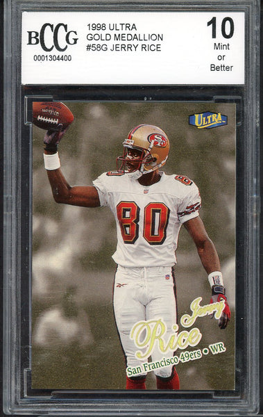 1998 Ultra Gold Medallion #58G Jerry Rice 49ers BCCG 10 555240