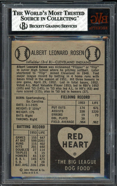 1954 Red Heart Al Rosen Indians BVG 6 EX-MT 555258