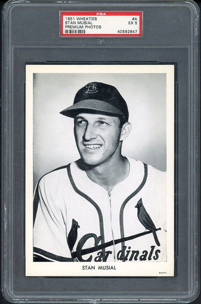 1951 Wheaties Premiums #A Stan Musial Cardinals PSA 5 EX 555275